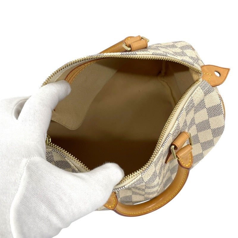 【LOUIS VUITTON】ルイ・ヴィトン スピーディ25 N41534 ハンドバッグ レディース ダミエアズール ミニボストン 白 ホワイト