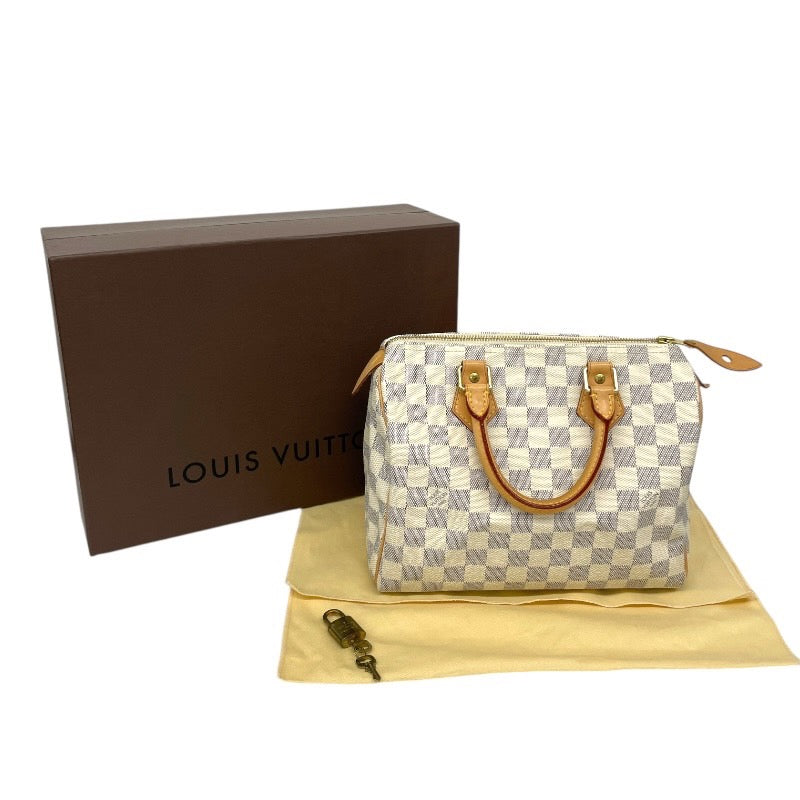 【LOUIS VUITTON】ルイ・ヴィトン スピーディ25 N41534 ハンドバッグ レディース ダミエアズール ミニボストン 白 ホワイト