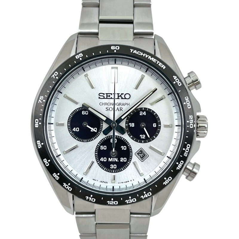 【SEIKO】セイコー セレクション SBPY165 V175-0FA0 腕時計 ステンレススチール メンズ クロノグラフ ソーラー Sシリーズ パンダ