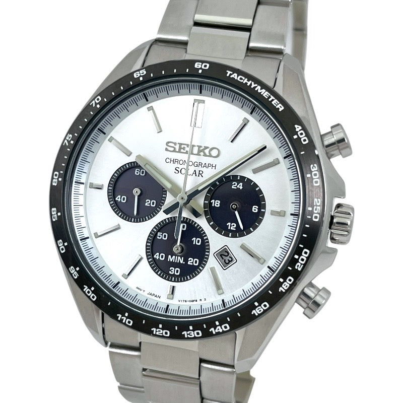 【SEIKO】セイコー セレクション SBPY165 V175-0FA0 腕時計 ステンレススチール メンズ クロノグラフ ソーラー Sシリーズ パンダ