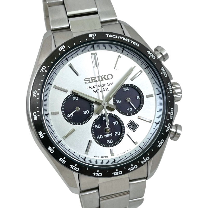 【SEIKO】セイコー セレクション SBPY165 V175-0FA0 腕時計 ステンレススチール メンズ クロノグラフ ソーラー Sシリーズ パンダ