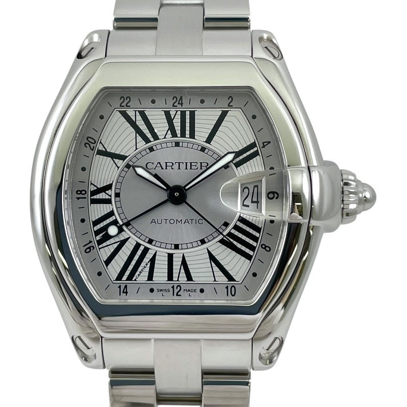 【CARTIER】カルティエ ロードスターXL GMT W62032X6 腕時計 ステンレススチール メンズ 自動巻き オートマティック