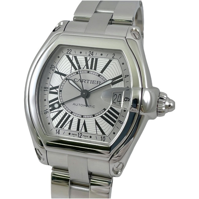 【CARTIER】カルティエ ロードスターXL GMT W62032X6 腕時計 ステンレススチール メンズ 自動巻き オートマティック