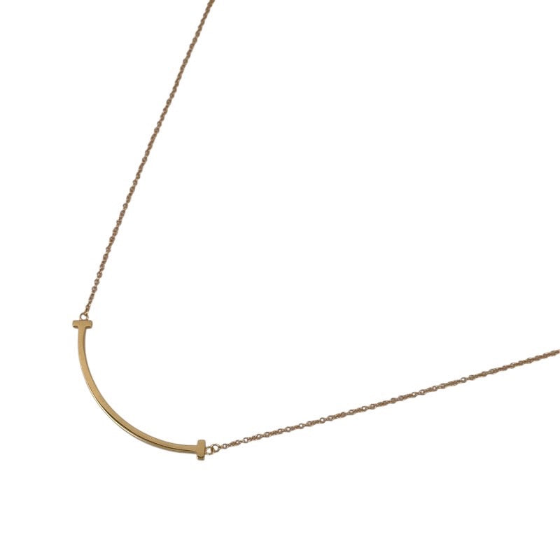 【TIFFANY&Co.】ティファニー Tスイマイル スモール ネックレス K18ピンクゴールド レディース 750