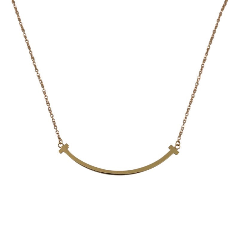 【TIFFANY&Co.】ティファニー Tスイマイル スモール ネックレス K18ピンクゴールド レディース 750