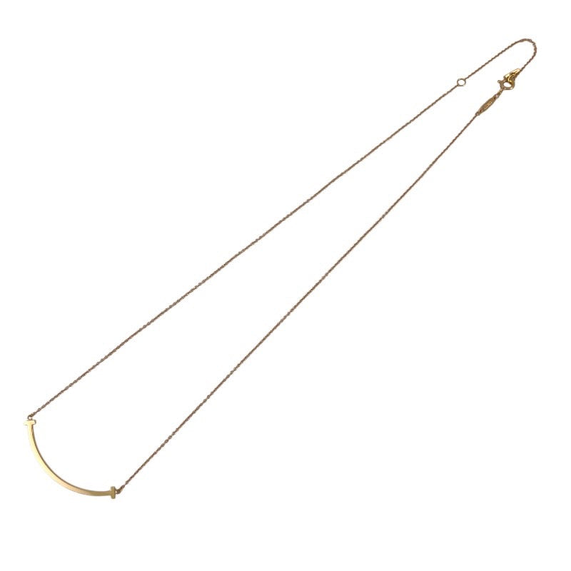 【TIFFANY&Co.】ティファニー Tスイマイル スモール ネックレス K18ピンクゴールド レディース 750