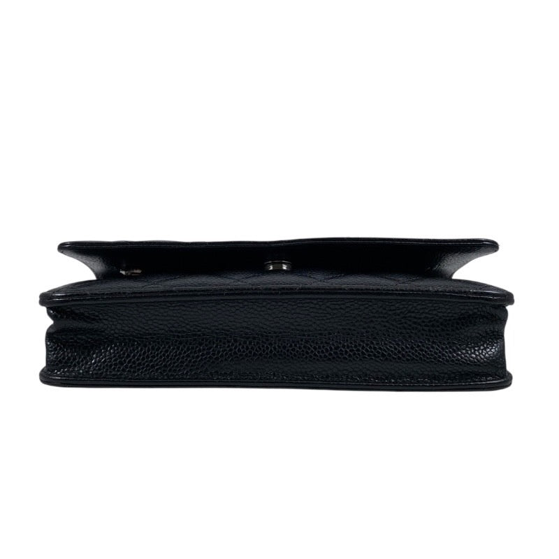 【CHANEL】シャネル マトラッセ クラシック チェーンウォレット AP0250 ショルダーバッグ レディース ランダムシリアル キャビアスキン 黒 ブラック