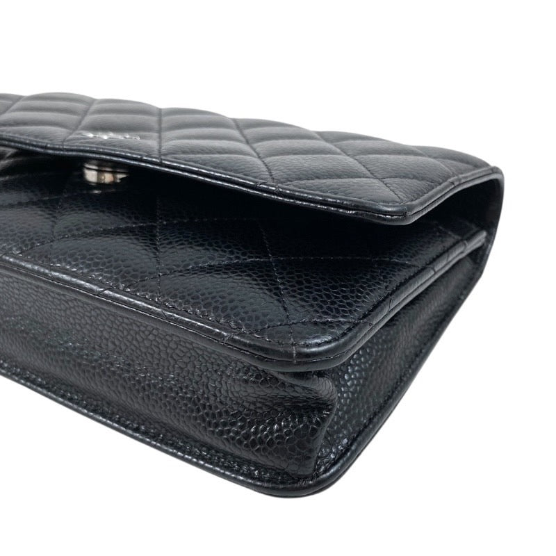 【CHANEL】シャネル マトラッセ クラシック チェーンウォレット AP0250 ショルダーバッグ レディース ランダムシリアル キャビアスキン 黒 ブラック