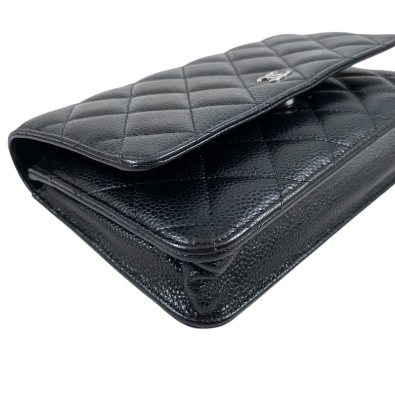【CHANEL】シャネル マトラッセ クラシック チェーンウォレット AP0250 ショルダーバッグ レディース ランダムシリアル キャビアスキン 黒 ブラック