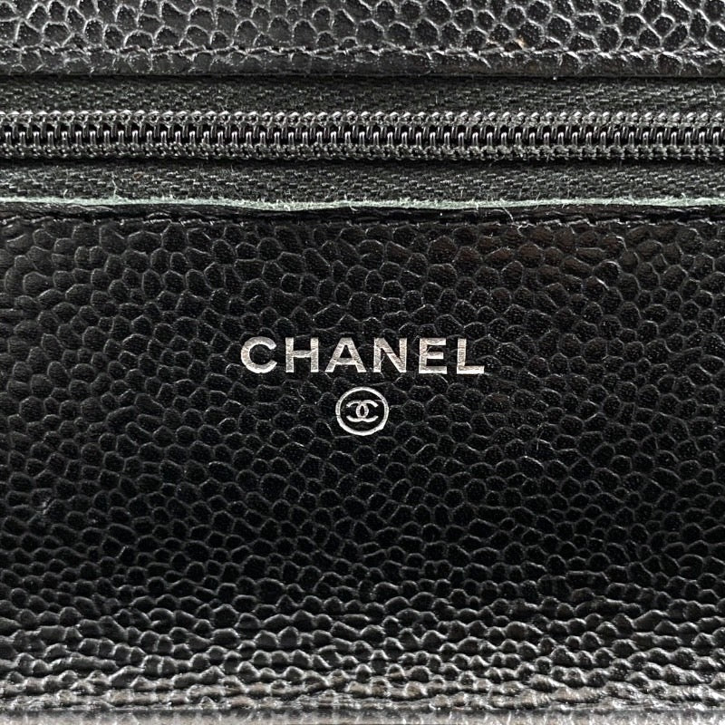【CHANEL】シャネル マトラッセ クラシック チェーンウォレット AP0250 ショルダーバッグ レディース ランダムシリアル キャビアスキン 黒 ブラック