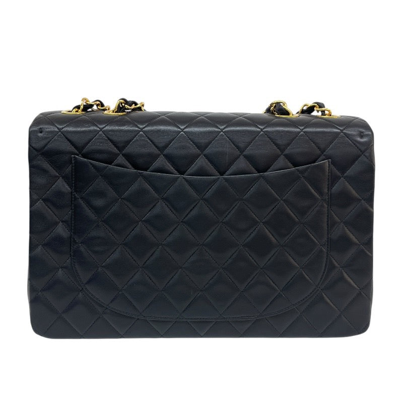 【CHANEL】シャネル デカマトラッセ34 A01094 ショルダーバッグ ラムスキン レディース 3番台 黒 ブラック ダブル チェーンショルダー