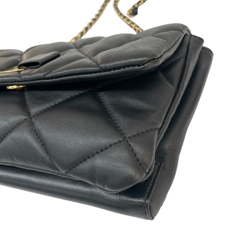 【Salvatore Ferragamo】サルヴァトーレフェラガモ ヴァラ キルティング AU-21/E767 ショルダーバッグ レザー レディース チェーンショルダー 黒 ブラック