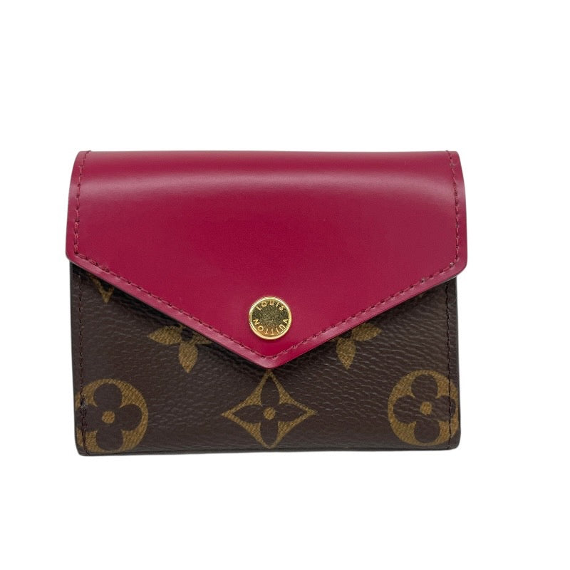 【LOUIS VUITTON】ルイ・ヴィトン ポルトフォイユ ゾエ M62932 三つ折り財布 レディース モノグラム フューシャ ミニ コンパクトウォレット