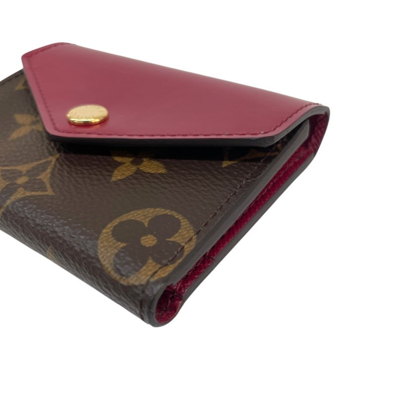 【LOUIS VUITTON】ルイ・ヴィトン ポルトフォイユ ゾエ M62932 三つ折り財布 レディース モノグラム フューシャ ミニ コンパクトウォレット