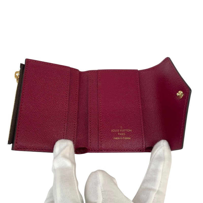 【LOUIS VUITTON】ルイ・ヴィトン ポルトフォイユ ゾエ M62932 三つ折り財布 レディース モノグラム フューシャ ミニ コンパクトウォレット