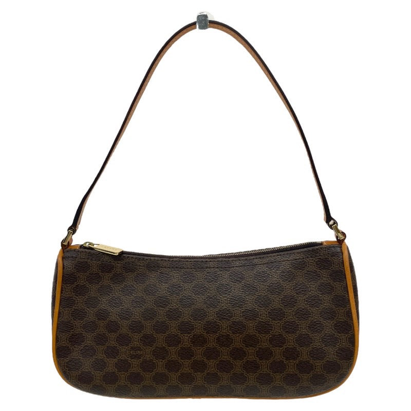 【CELINE】セリーヌ マカダム アクセサリーポーチ CE00/23 ハンドバッグ PVC レディース ブラウン 茶 ミニバッグ