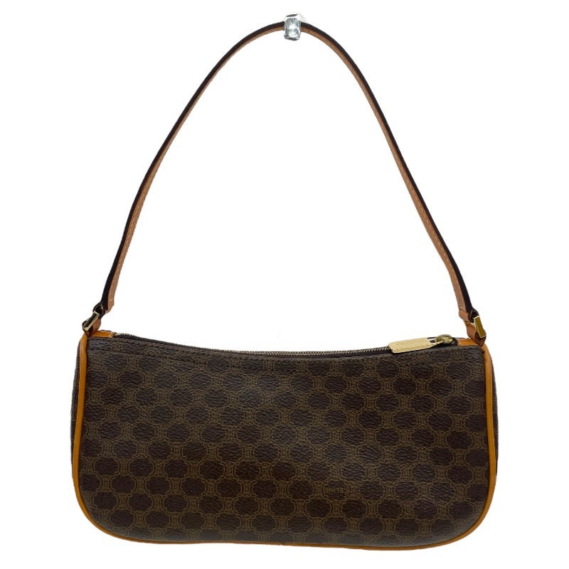 【CELINE】セリーヌ マカダム アクセサリーポーチ CE00/23 ハンドバッグ PVC レディース ブラウン 茶 ミニバッグ