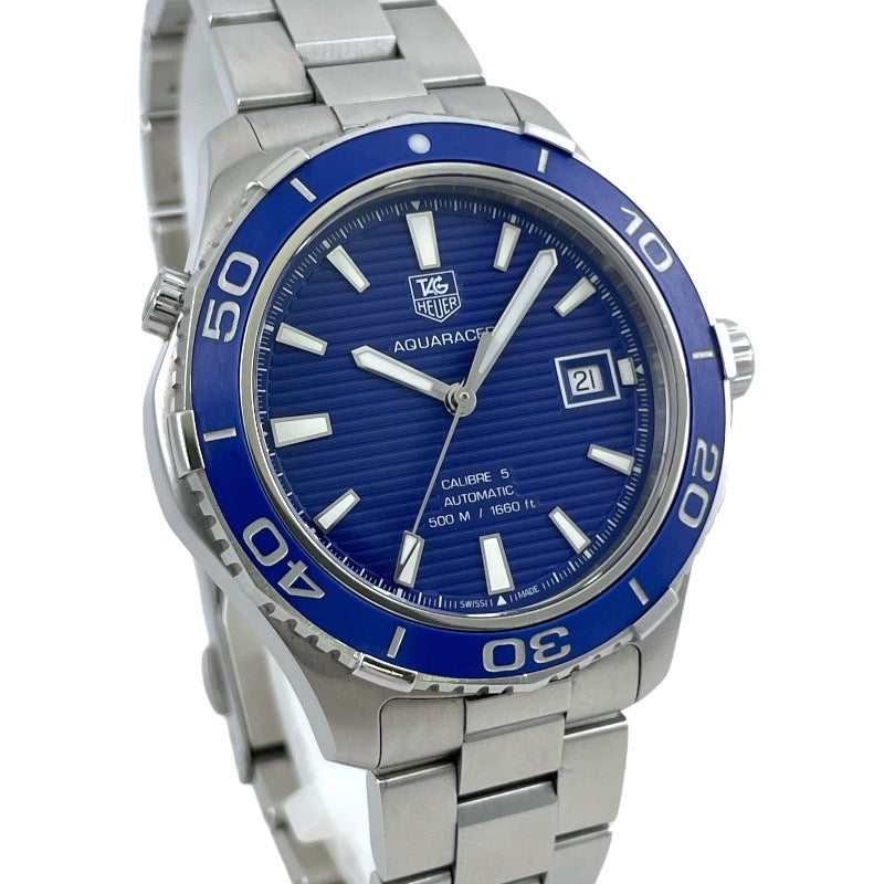 【TAG HEUER】タグホイヤー アクアレーサー WAK2111.BA0830 腕時計 ステンレススチール メンズ 自動巻き キャリバー5 ブルー 青文字盤