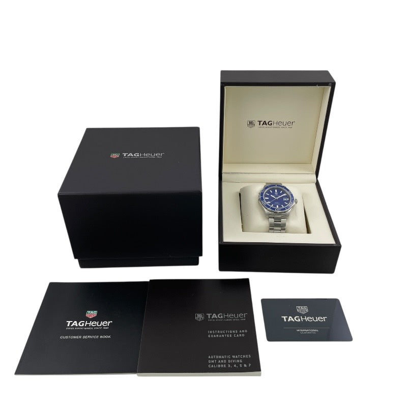 【TAG HEUER】タグホイヤー アクアレーサー WAK2111.BA0830 腕時計 ステンレススチール メンズ 自動巻き キャリバー5 ブルー 青文字盤