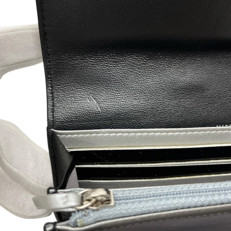 【未使用品】【CHANEL】シャネル カメリア フラップ ロングウォレット A82283 長財布 レザー レディース 未使用品 黒 ブラック