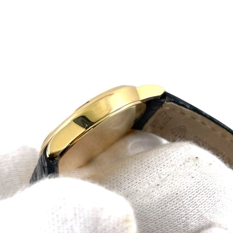【ROLEX】ロレックス チェリーニ 6111 腕時計 YG/レザー レディース K番 クォーツ 750 K18イエローゴールド アイボリー 彫りコンピュータ