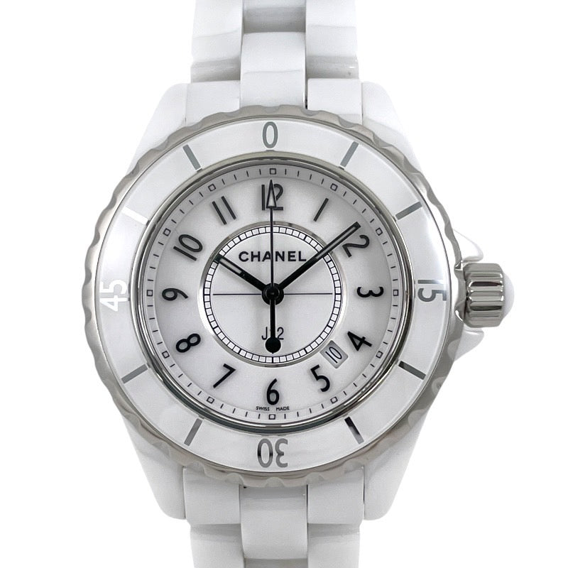 【CHANEL】シャネル J12 33mm H0968 腕時計 ホワイトセラミック レディース クォーツ 白