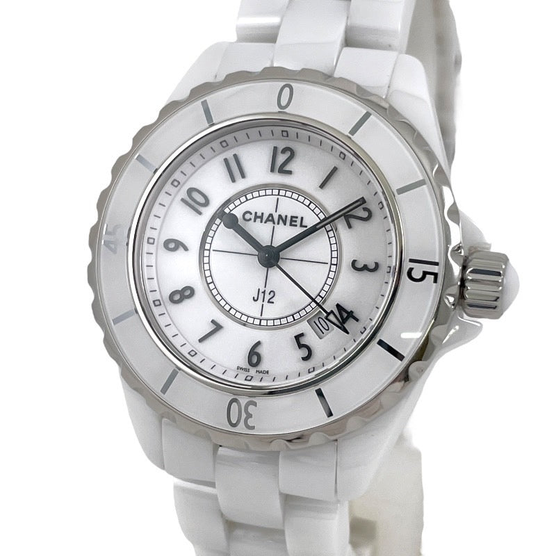 【CHANEL】シャネル J12 33mm H0968 腕時計 ホワイトセラミック レディース クォーツ 白