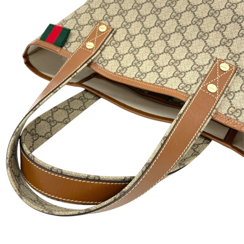 【GUCCI】グッチ GGスプリーム 211134 トートバッグ PVC レディース シェリーライン ハンド