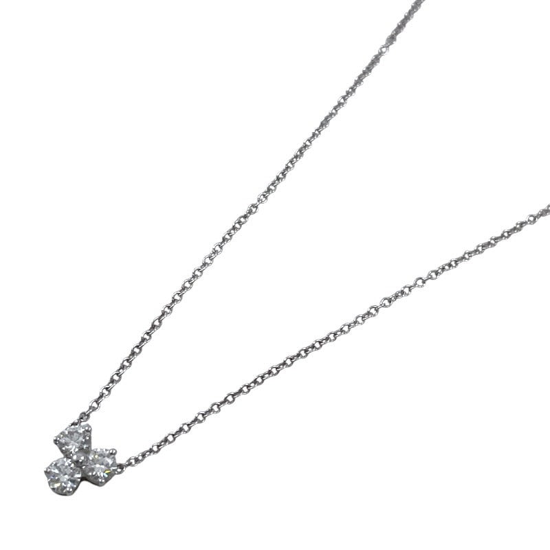 【TIFFANY&Co.】ティファニー アリア ネックレス Pt950プラチナ レディース 3P ダイヤモンド