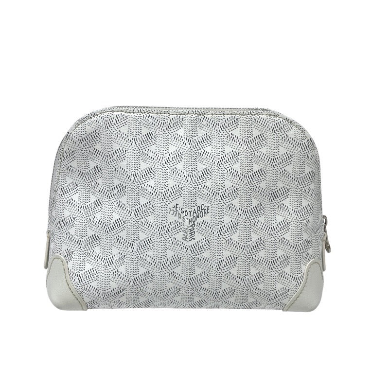 【GOYARD】ゴヤール ヴァンドーム コスメティックポーチ ポーチ レザー レディース 白  ホワイト 化粧ポーチ