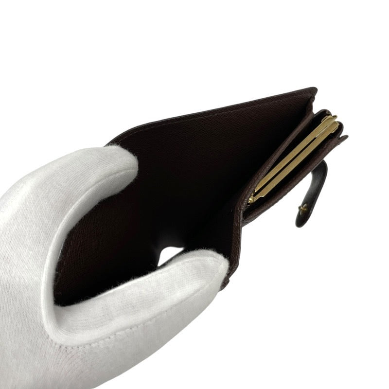 【LOUIS VUITTON】ルイ・ヴィトン ポルトフォイユ ヴィエノワ N61664 二つ折り財布 レディース ダミエ エベヌ がま口 コンパクトウォレット