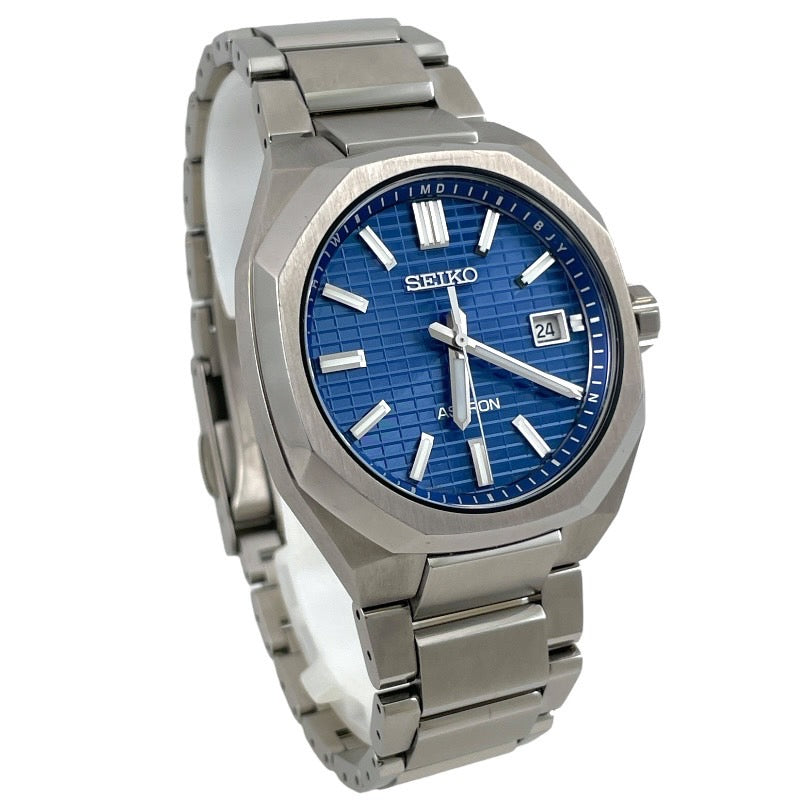 【SEIKO】セイコー アストロン ネクスター(NEXTER) SBXY061 7B72-0AF0 腕時計 チタン メンズ ASTRON ソーラー電波 ブルー 青文字盤