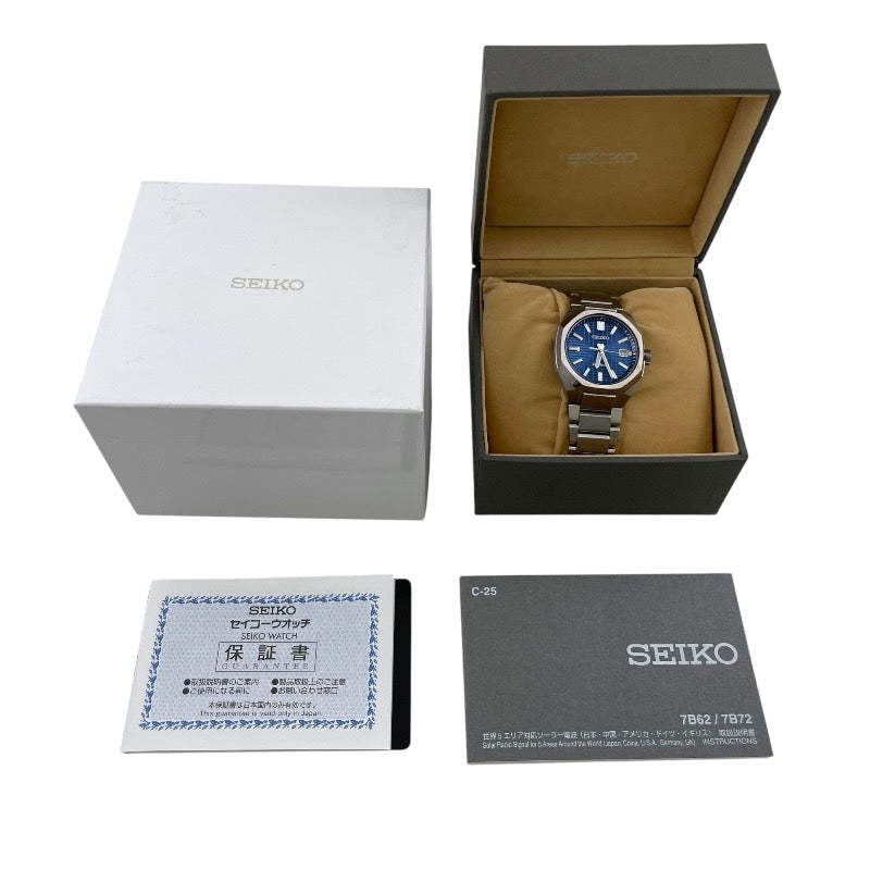 【SEIKO】セイコー アストロン ネクスター(NEXTER) SBXY061 7B72-0AF0 腕時計 チタン メンズ ASTRON ソーラー電波 ブルー 青文字盤