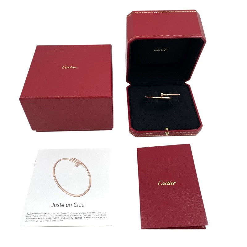 【CARTIER】カルティエ ジュストアンクル スモール B6062516 ブレスレット K18ピンクゴールド レディース 750 サイズ16 2025年保証書
