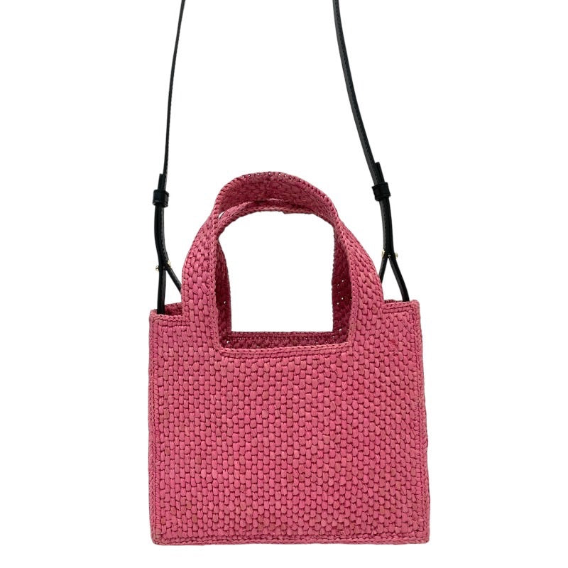 【LOEWE】ロエベ フォント トート ミニ ALF1V46X01 ショルダーバッグ ラフィア レディース 2WAY ピンク ハンド