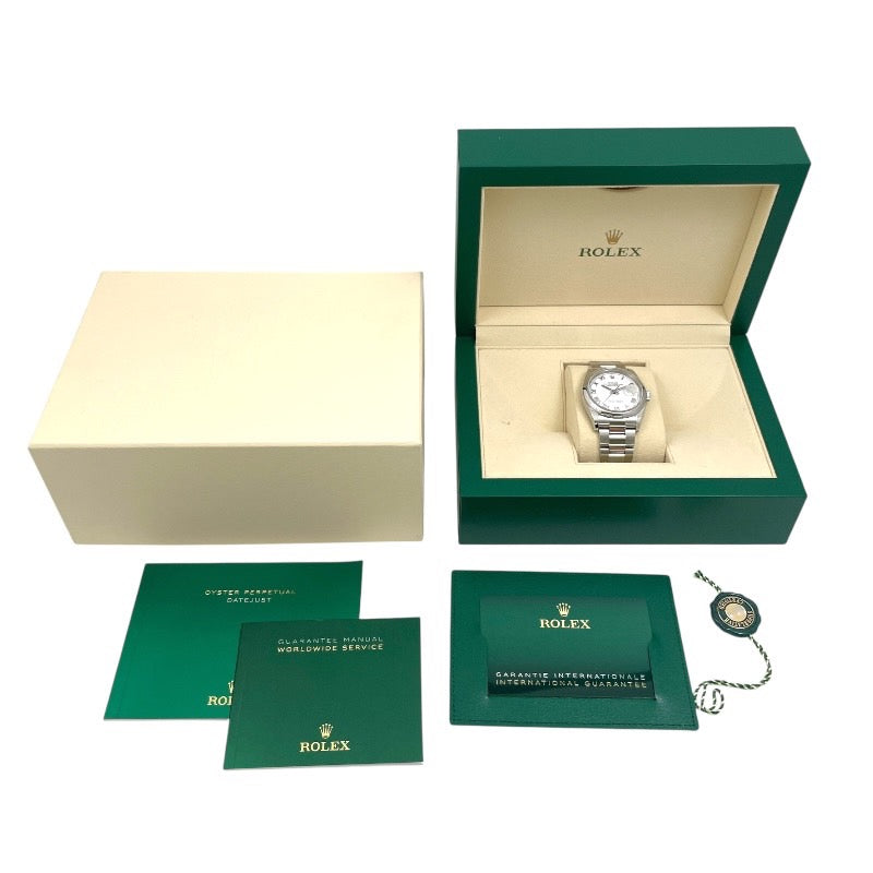 【ROLEX】ロレックス デイトジャスト36 126200 腕時計 ステンレススチール メンズ ランダム番 2021年ギャラ ホワイトローマン 白文字盤
