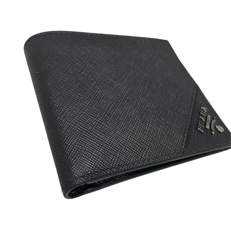 PRADA】プラダ 2MO738 二つ折り財布 メンズ サフィアーノ 黒