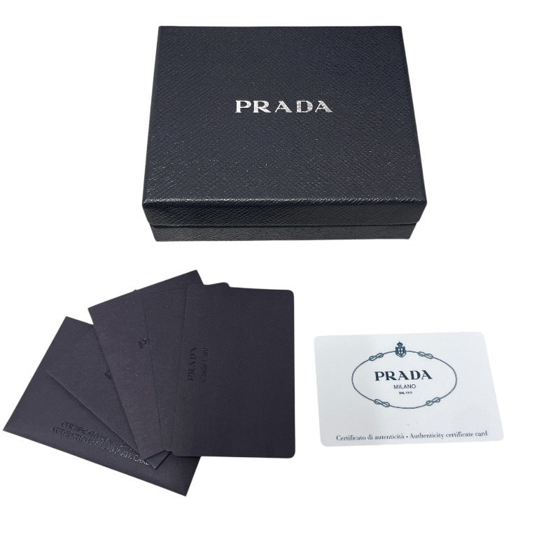 【PRADA】プラダ 2MO738 二つ折り財布 メンズ サフィアーノ 黒 ブラック 未使用