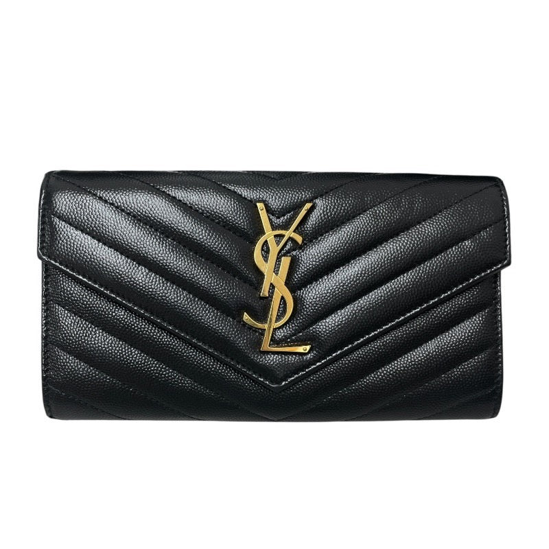 Yves Saint Laurent サンローラン 長財布 メンズ ブラック SAINT