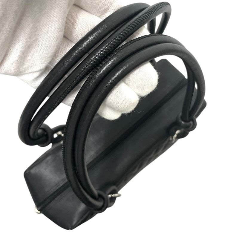 【CHANEL】シャネル ボウリングバッグ A25171 ハンドバッグ レザー レディース カンボンライン 黒 ブラック ココマーク ボーリング