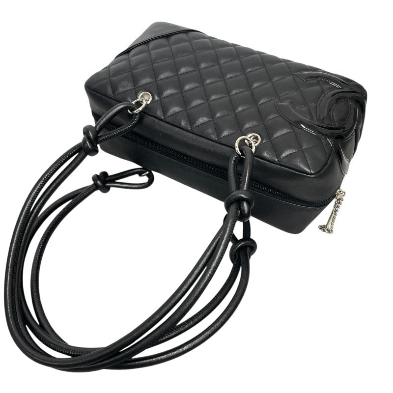 【CHANEL】シャネル ボウリングバッグ A25171 ハンドバッグ レザー レディース カンボンライン 黒 ブラック ココマーク ボーリング