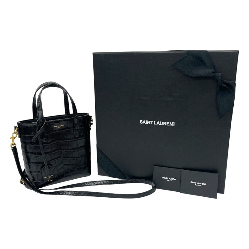 Saint Laurent Paris レザー バングル 約20cm ブラック-通販の公式