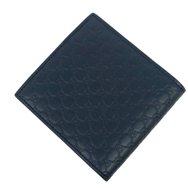 新品 グッチ GUCCI 長財布 マイクロ グッチ シマ ダークネイビー