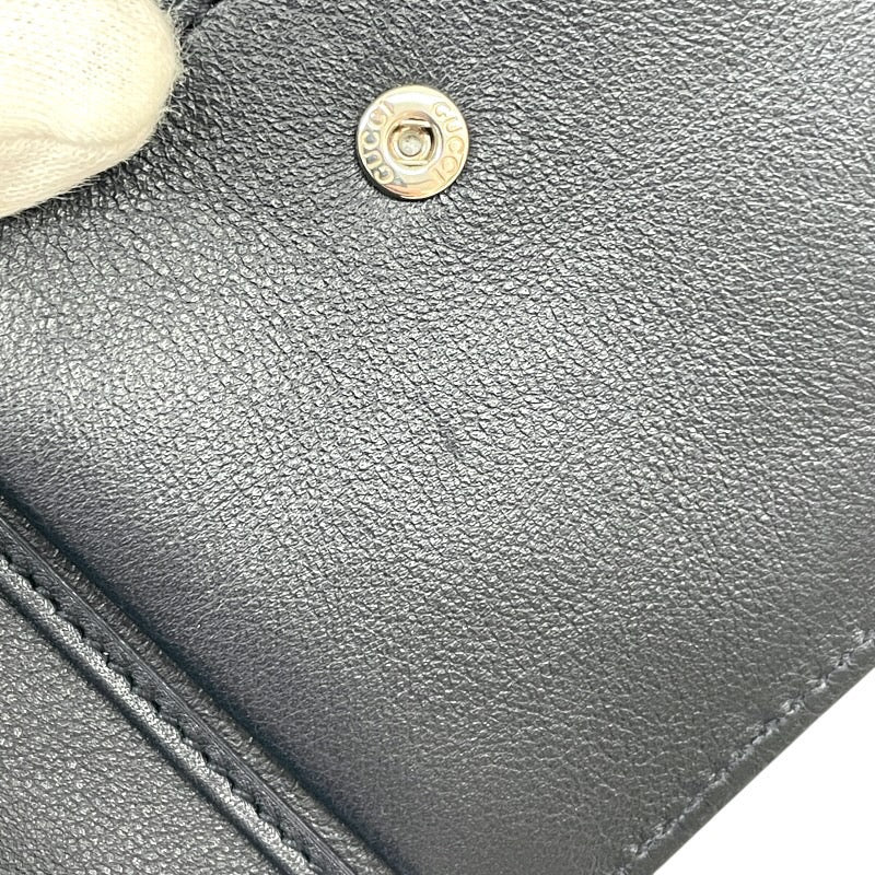【GUCCI】グッチ マイクログッチシマ 150413 二つ折り財布 レザー メンズ ネイビー 紺 2つ折り