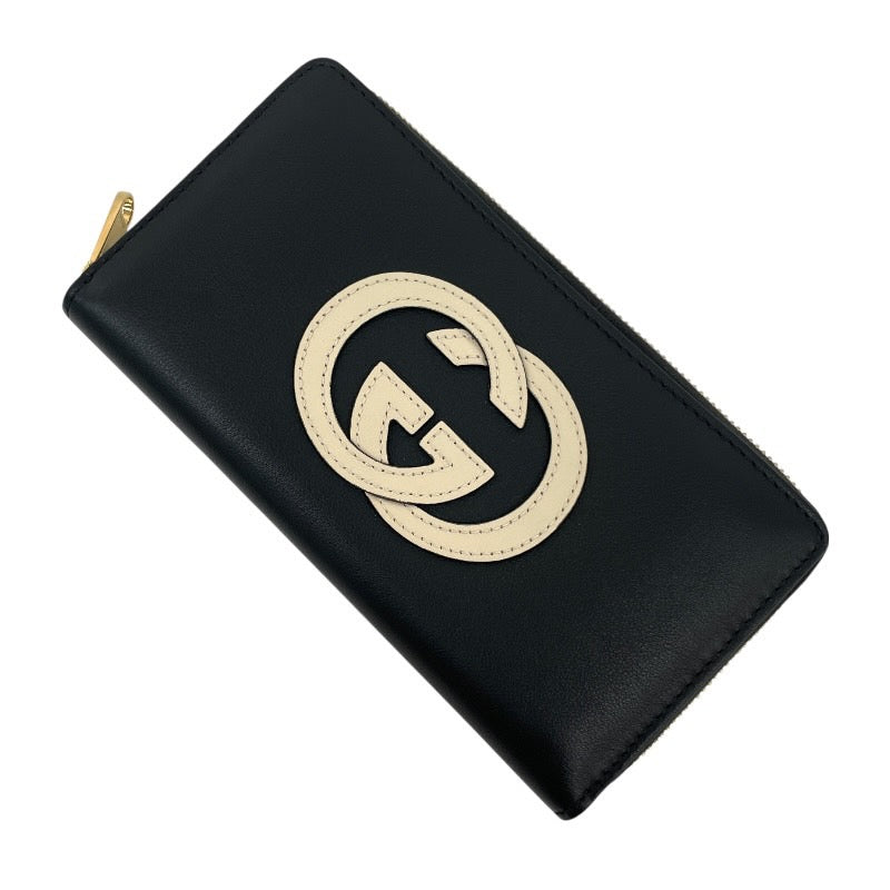【GUCCI】グッチ ジップアラウンド ウォレット 658839 長財布 レザー メンズ 黒 ブラック ラウンドファスナー レディース