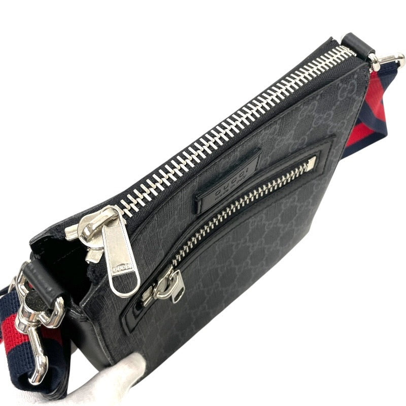 【GUCCI】グッチ GGスプリーム 523599 ショルダーバッグ メンズ クロスボディ シェリーライン レディース