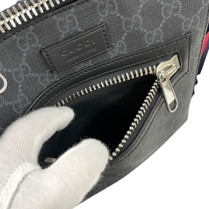 【GUCCI】グッチ GGスプリーム 523599 ショルダーバッグ メンズ クロスボディ シェリーライン レディース